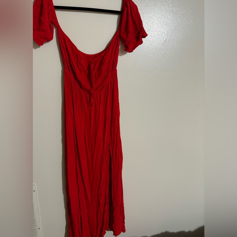 A beautiful red summer dress